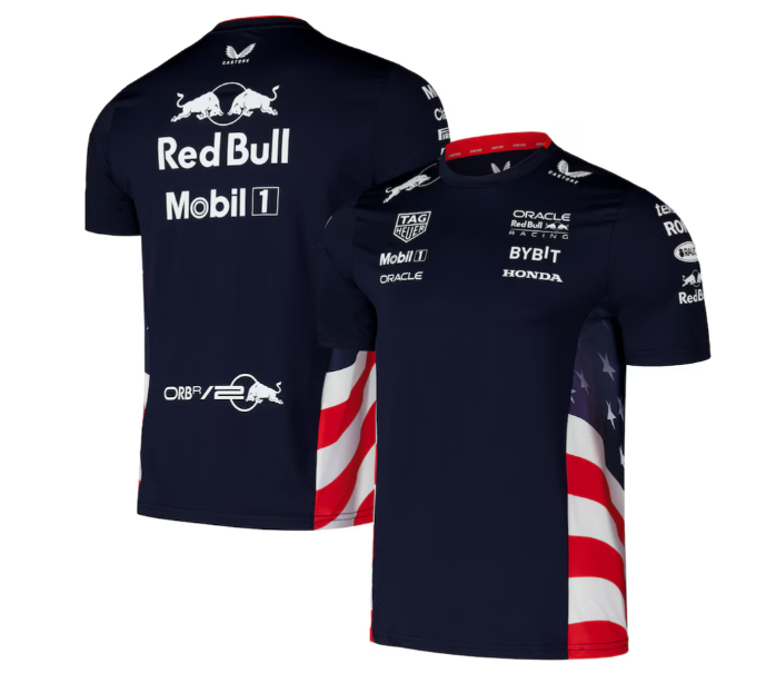 Red Bull Racing Men's Special Edition America Race Team T-Shirt Night Sky 2024-RP Teamwear