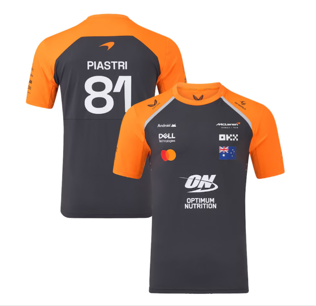 Mclaren Men's Set Up T-Shirt Oscar Piastri Phantom 2025-RP Teamwear