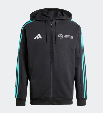 Mercedes Men's Logo Fullzip Hoodie Black 2025-Fanwear