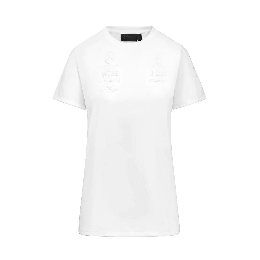 Mercedes-AMG Petronas Formula 1 Team Women's Stealth T-Shirt White 2023-RP Teamwear