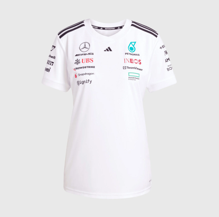 Mercedes Women's Team Driver Jersey White 2025-RP Teamwear
