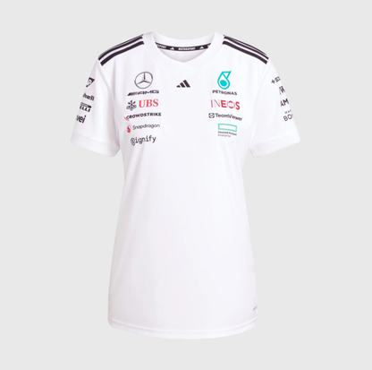 Mercedes Women's Team Driver Jersey White 2025-RP Teamwear