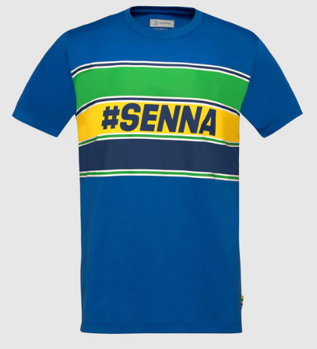 Ayrton Senna Men's Cotton T-Shirt Blue 2025