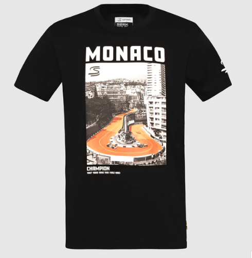 Ayrton Senna Men's Monaco Graphic T-Shirt Black 2025