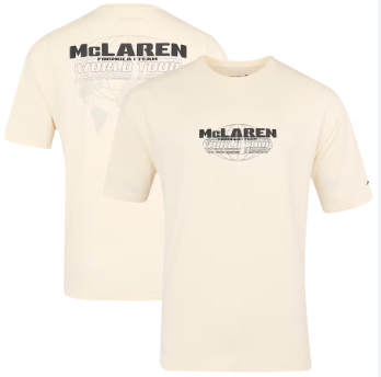 Mclaren Men's World Tour Graphic T-Shirt Egret 2025-Fanwear
