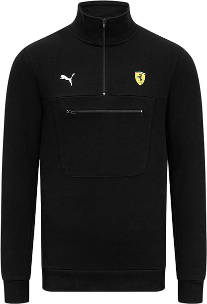 Scuderia Ferrari Men's Quarter Zip Black 2023-Fanwear