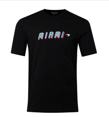 Mclaren Men's Miami Neon Graphic T-Shirt Black 2022-Fanwear