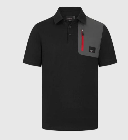 Porsche Men's Utility Polo Black 2024-Fanwear