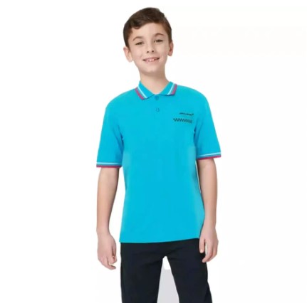 Mclaren Kids Miami Graphic Polo Vice Blue 2022-Fanwear
