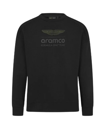 Aston Martin F1 Logo Stealth Crew Sweat Black 2024-Fanwear
