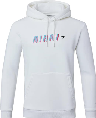 Mclaren Men's Miami Neon Graphic Hoodie White 2022-Fanwear