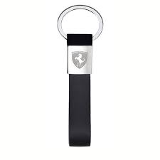Scuderia Ferrari Strap Black Silver Keyring - Fanwear