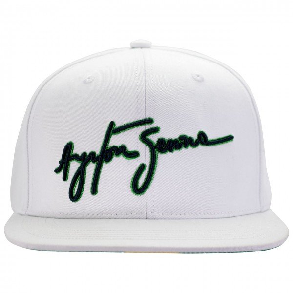 Ayrton Senna Signature Cap White
