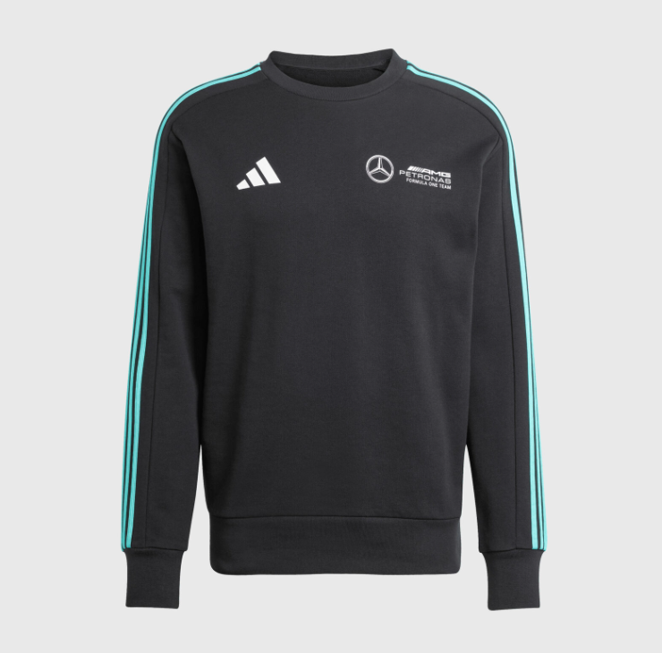 Mercedes Men's Logo Sweat Top Black 2025-Fanwear