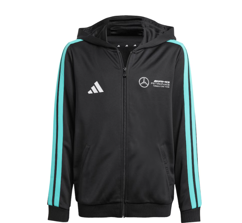 Mercedes Kids Logo Fullzip Hoodie Black 2025-Fanwear