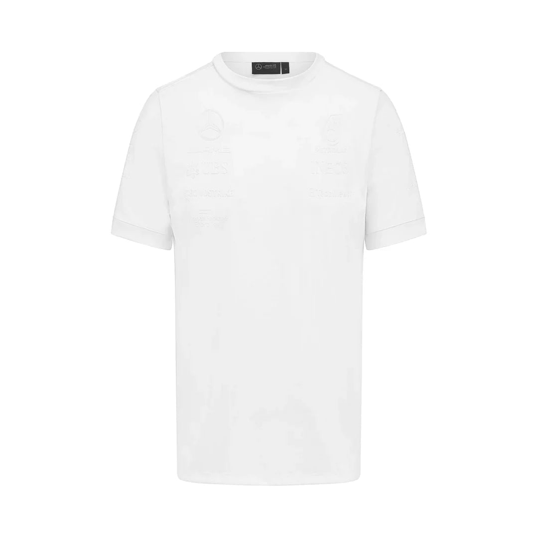 Mercedes-AMG Petronas Formula 1 Team Men's Stealth T-Shirt White 2023-RP Teamwear