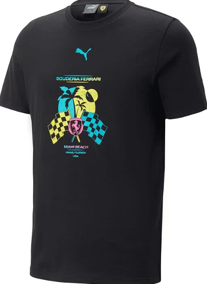 Scuderia Ferrari Special Edition Miami T-Shirt Black 2023-Fanwear